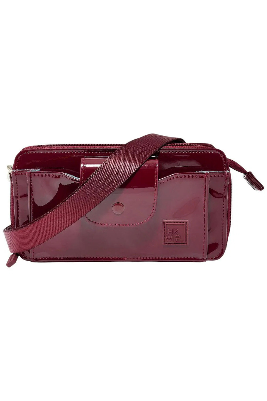 IHKWIP The Oh-My-Posh RFID Wallet Crossbody Patent Merlot